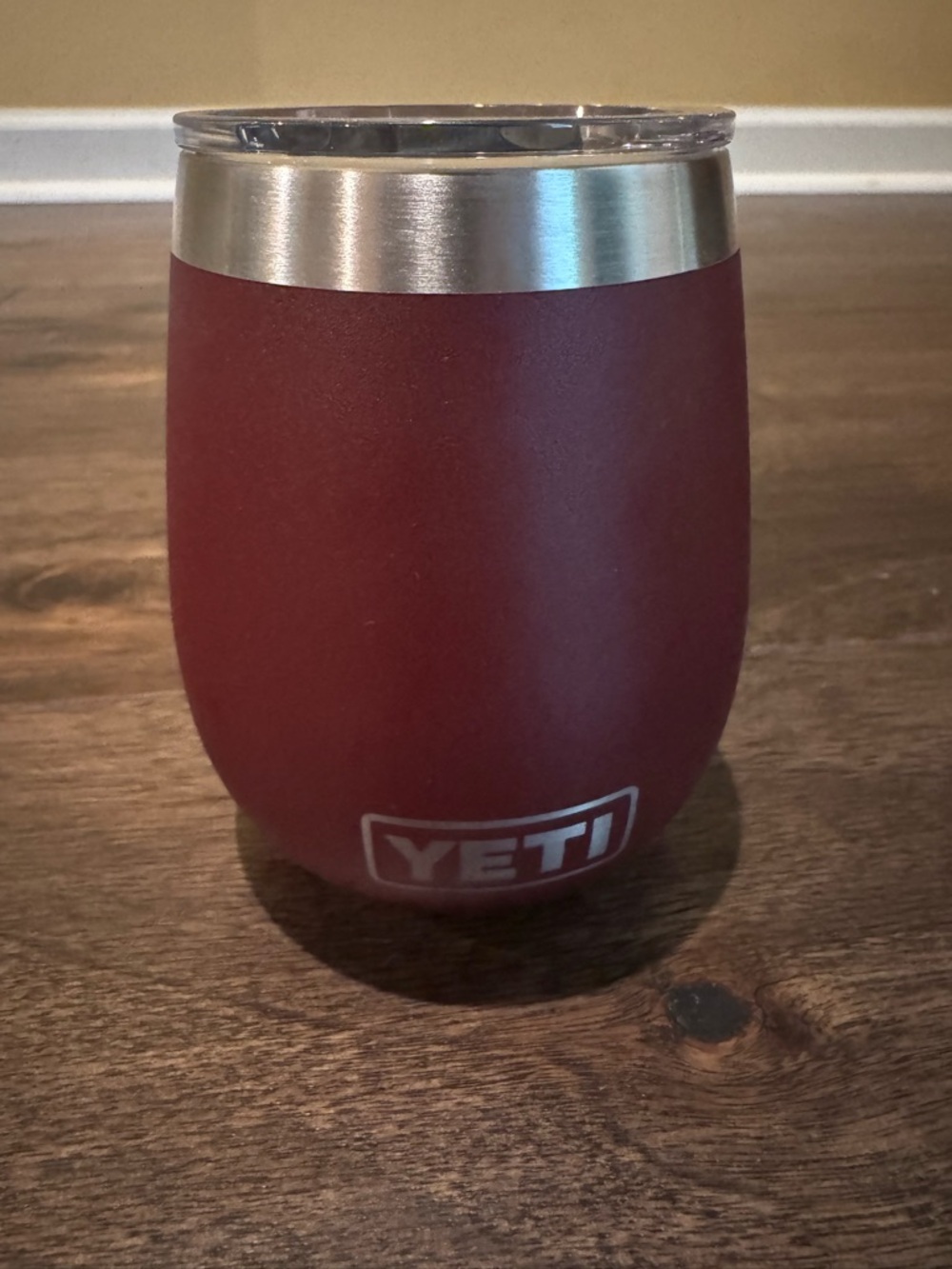 NWT- Yeti Rambler- 10 Oz. Wine Tumbler Burgundy with Lid